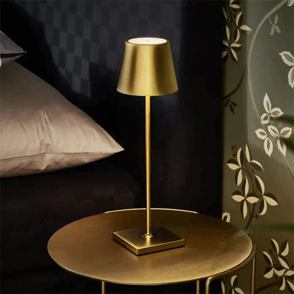 Rechargeable LED Table Lamp with Touch Control – Cordless Portable Light for Indoor & Outdoor Use – IP65 Waterproof Desk Lamp – Adjustable