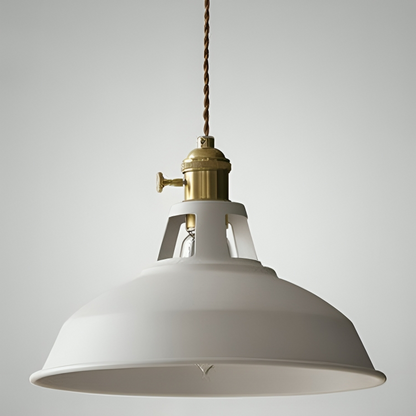 Metal Ceiling Fixture with Dome Shade – E27 Socket for Dining Room & Kitchen – Hardwired Hanging Light in 7 Colors