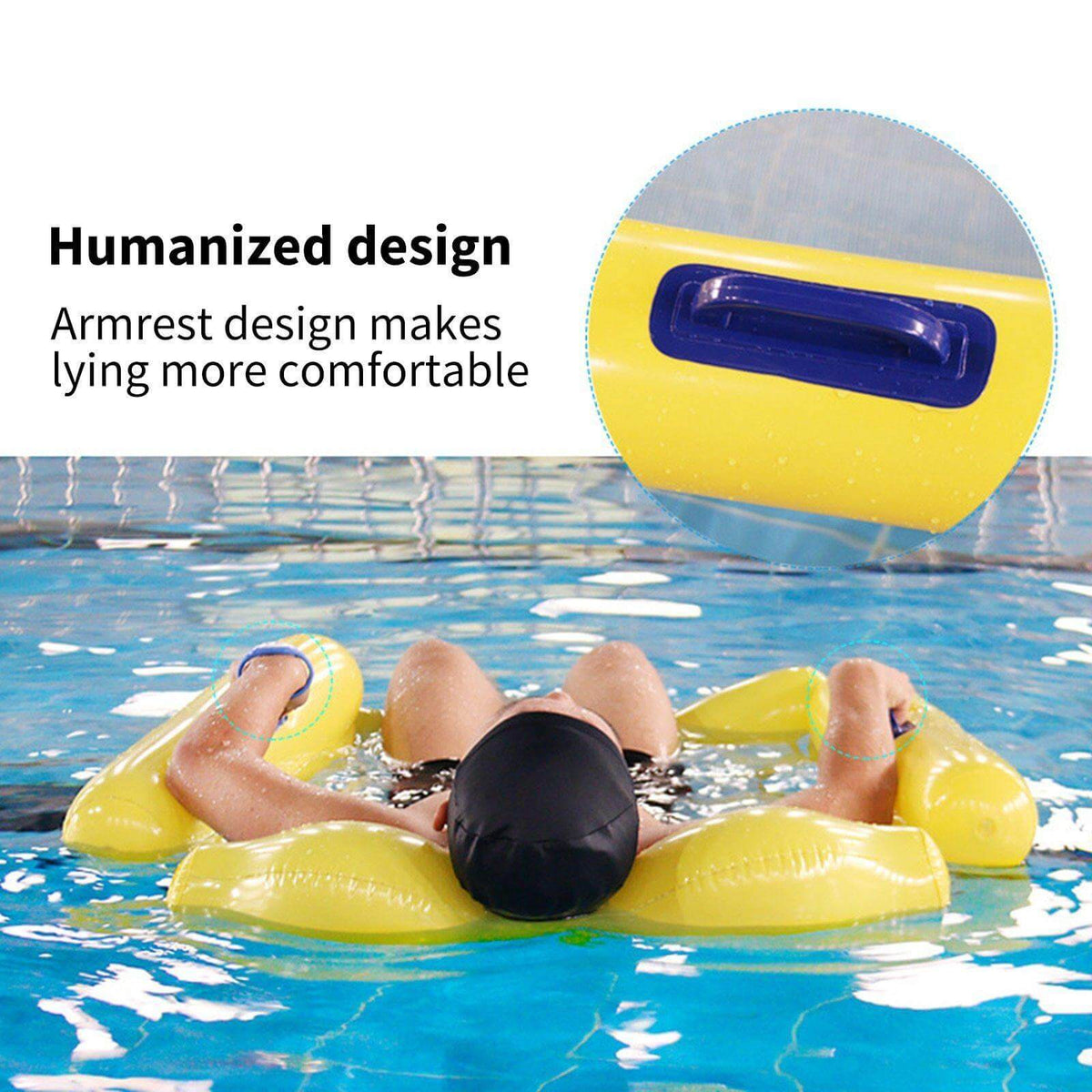 Ortekor Inflatable Pool Float Hammock with Double Lock Inflation | Comfortable and Portable Floaties for Relaxation
