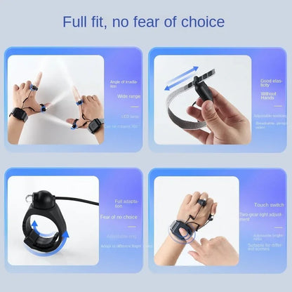 Innovative Hands-Free Ring Flashlight with Rechargeable Battery | Perfect for Camping and Repairs