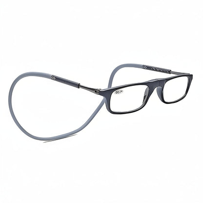 Snap-Together Reader Eyeglasses Adjustable Strength Lanyard Necklace Style | Readers for Men & Women | Hands-Free Spectacles