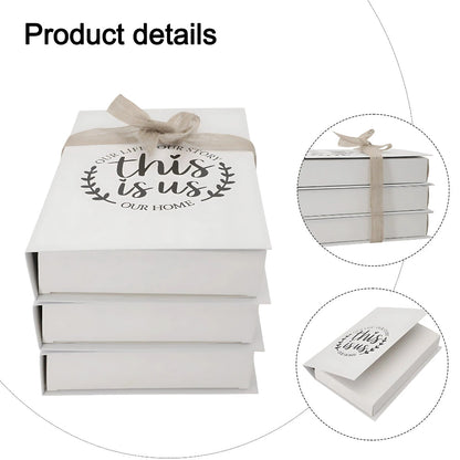 Inspire Rustic Book Stack - Faux Cardboard, Heartfelt Decor