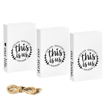 Inspire Rustic Book Stack - Faux Cardboard, Heartfelt Decor