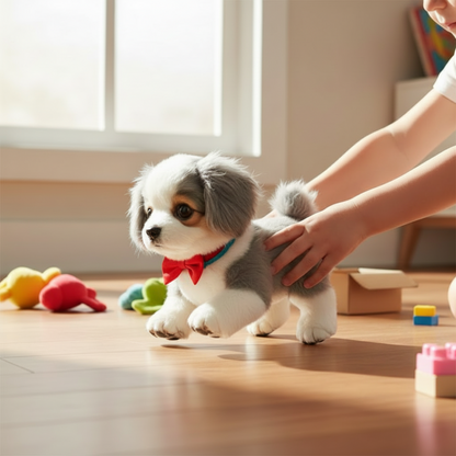 Juguete de peluche interactivo para perros | Cachorro con movimiento realista y respuesta al tacto | Compañero suave para niños