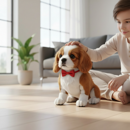 Juguete de peluche interactivo para perros | Cachorro con movimiento realista y respuesta al tacto | Compañero suave para niños