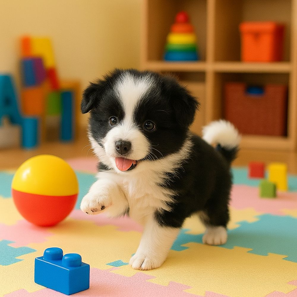 Interactive Robot Dog, Realistic Robotic Puppy with Walking and Barking, Plush Toy Dog for Kids