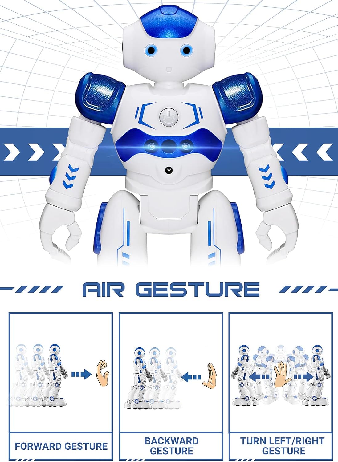 Robot Toys for Kids, Remote Control Robot Toy with Gesture Sensing, Dancing Robot and Singing Learning Toy for Boys