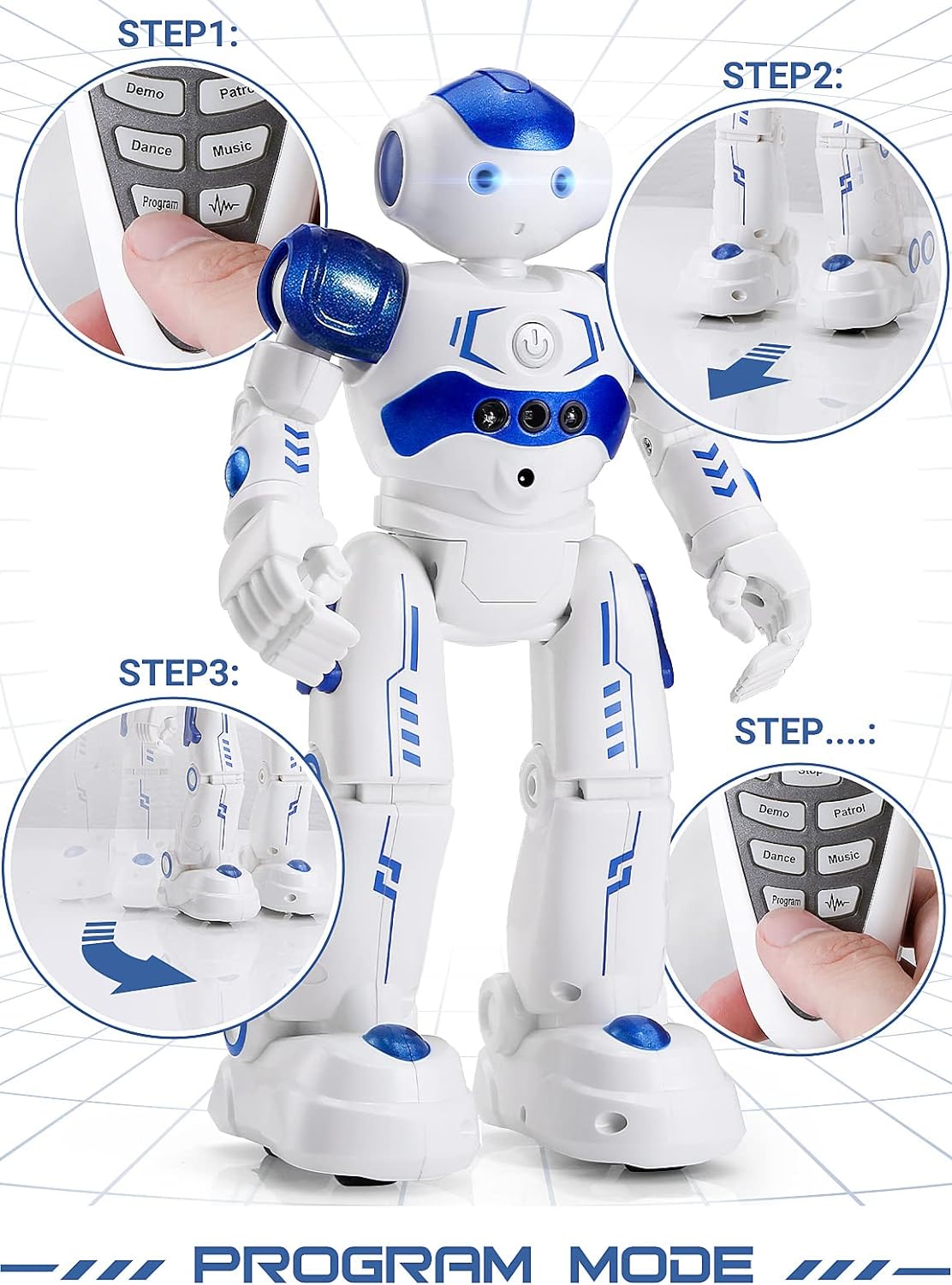 Robot Toys for Kids, Remote Control Robot Toy with Gesture Sensing, Dancing Robot and Singing Learning Toy for Boys