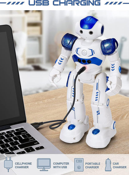 Robot Toys for Kids, Remote Control Robot Toy with Gesture Sensing, Dancing Robot and Singing Learning Toy for Boys