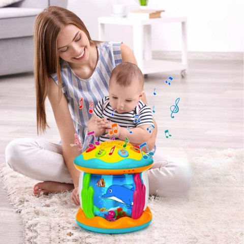 Interactive Sensory Baby Drum Toy with Lights & Music | Engaging Activity for Early Learning