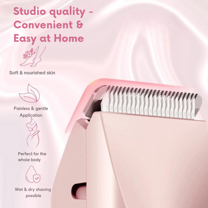 Cordless Electric Body Trimmer for Women | Wet & Dry Use | Dual Heads for Body & Bikini Area | USB Rechargeable Grooming Kit
