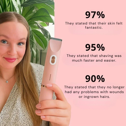 Cordless Electric Body Trimmer for Women | Wet & Dry Use | Dual Heads for Body & Bikini Area | USB Rechargeable Grooming Kit