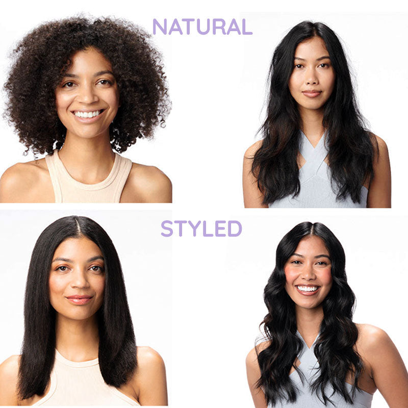 2-in-1 Rotating Iron Hair Brush with Rapid Heating | Effortless Styling for Waves and Curls