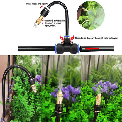 Irrigation Pro | Drip Irrigation System with Adjustable 360° Nozzles | Flexible Hose for Precise Watering in Gardens