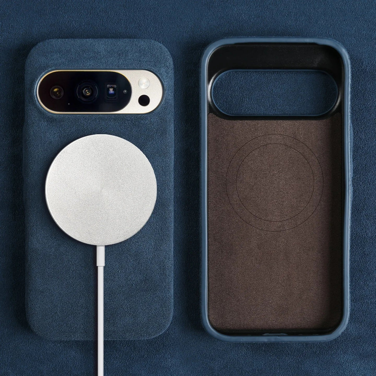 Google Pixel Protective Case Premium Microfiber Suede-Like Texture Shock Absorbing Raised Edge Camera Screen Protection Anti-Fingerprint