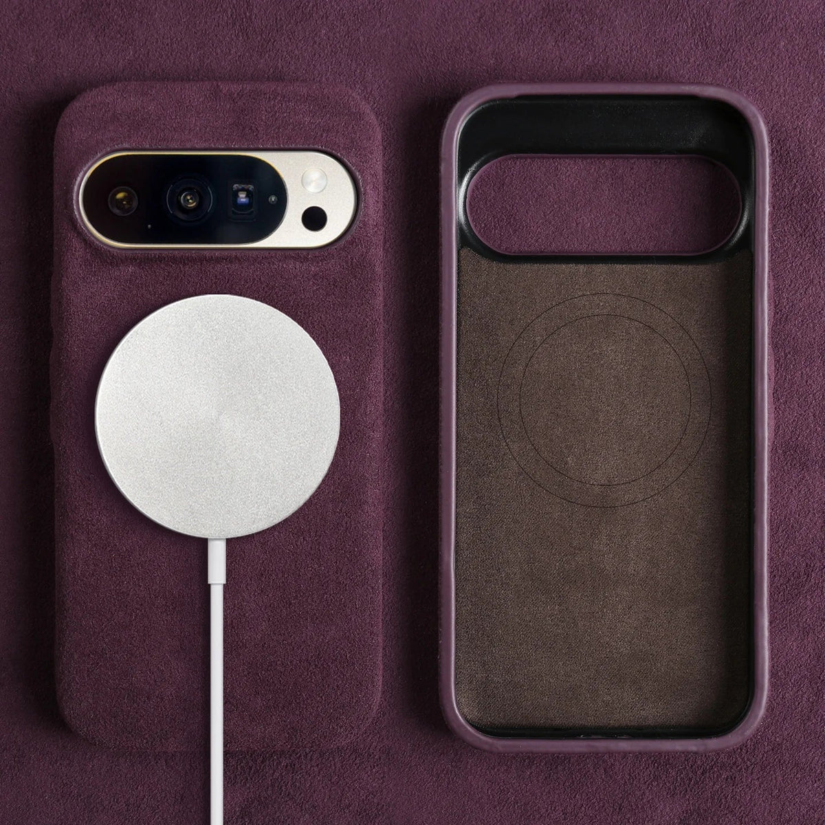 Google Pixel Protective Case Premium Microfiber Suede-Like Texture Shock Absorbing Raised Edge Camera Screen Protection Anti-Fingerprint
