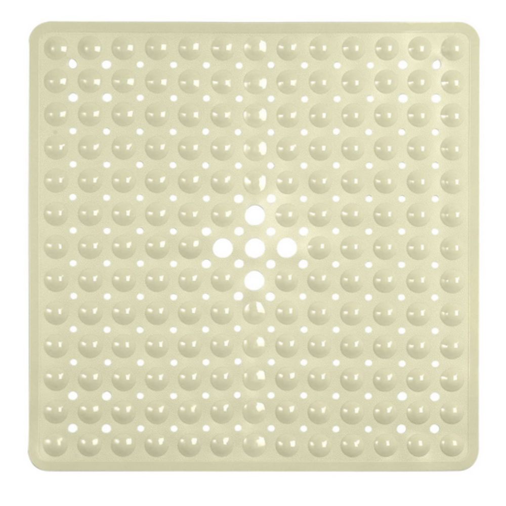 Anti-Slip Shower Mat with Suction Cups – Square PVC Tub Floor Protector for Kids, Seniors & Modern Bathrooms