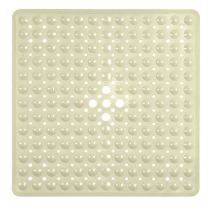 Anti-Slip Shower Mat with Suction Cups – Square PVC Tub Floor Protector for Kids, Seniors & Modern Bathrooms