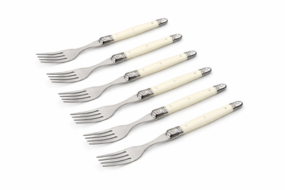 Ivory Laguiole Style Flatware Set – Elegant Stainless Steel Cutlery for Dining