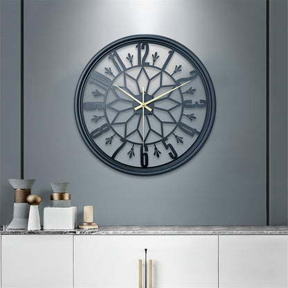 Ivy Vintage Wall Clock - Handcrafted Metal, Silent Movement Decor