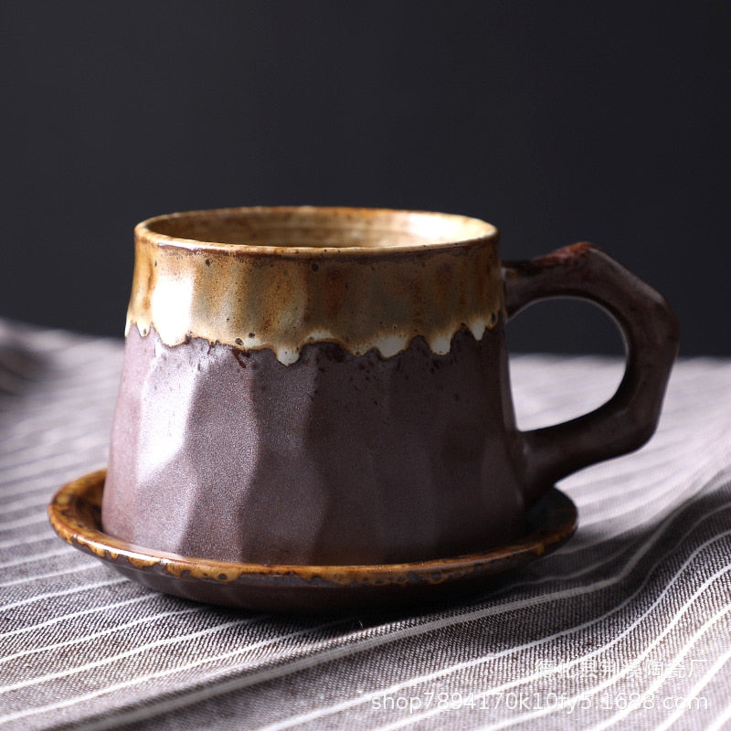 Japanese-Inspired Ceramic Cups and Mugs with Textured Grip – 6 oz Capacity