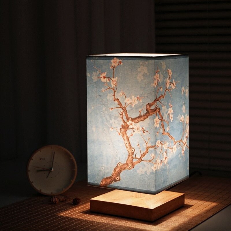 Wooden Accent Lamp with Natural Bamboo Finish – 4.7 in × 10.6 in Ambient Lighting for Nightstands, Desks, and Reading Nooks – Modern Minimal