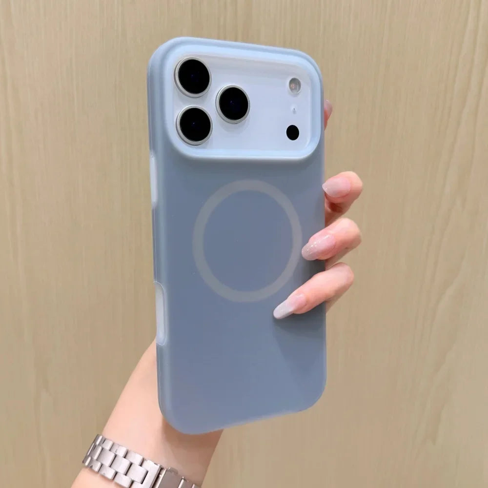 Silicone iPhone Case with Magnetic Ring Stand for 15 16 17 Pro Max