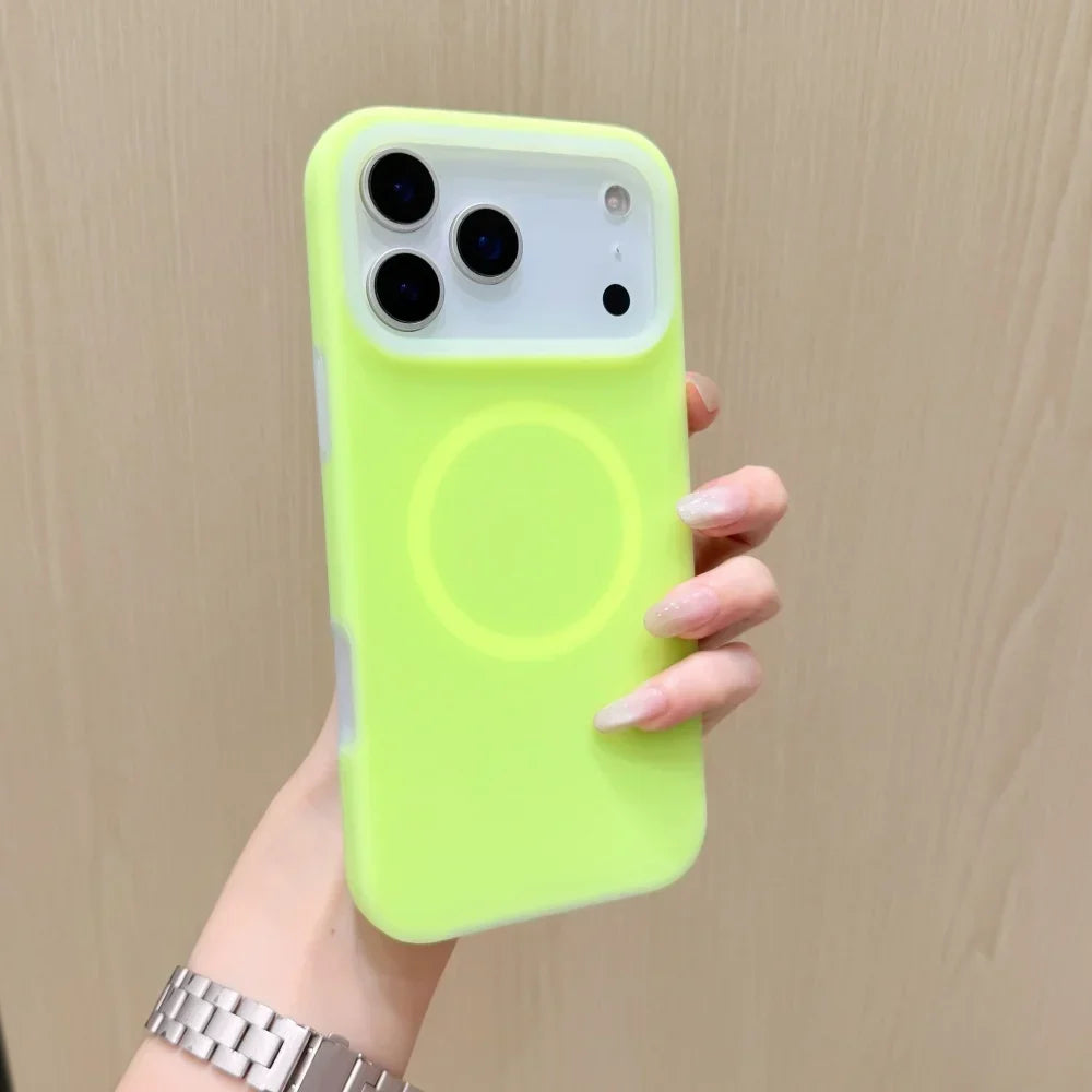 Silicone iPhone Case with Magnetic Ring Stand for 15 16 17 Pro Max