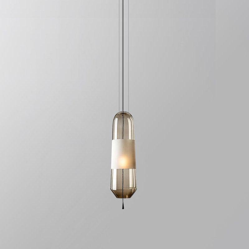 Glass Shade Hanging Light Fixture E14 Socket for Kitchen Island and Dining Room Overhead Lighting 5 Inch Wide 15 Inch Drop Adjustable Wire L