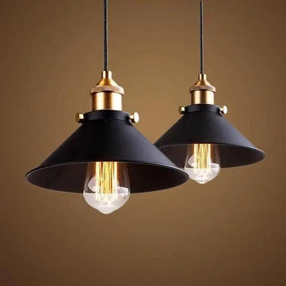 Minimalist Hanging Light Fixture with Matte Black & Gold Accents for Kitchen Island, Dining Room, Workspace