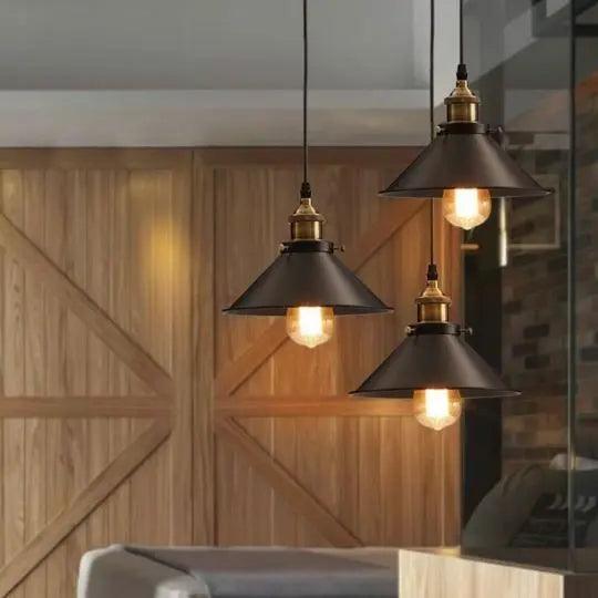 Minimalist Hanging Light Fixture with Matte Black & Gold Accents for Kitchen Island, Dining Room, Workspace