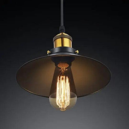 Minimalist Hanging Light Fixture with Matte Black & Gold Accents for Kitchen Island, Dining Room, Workspace