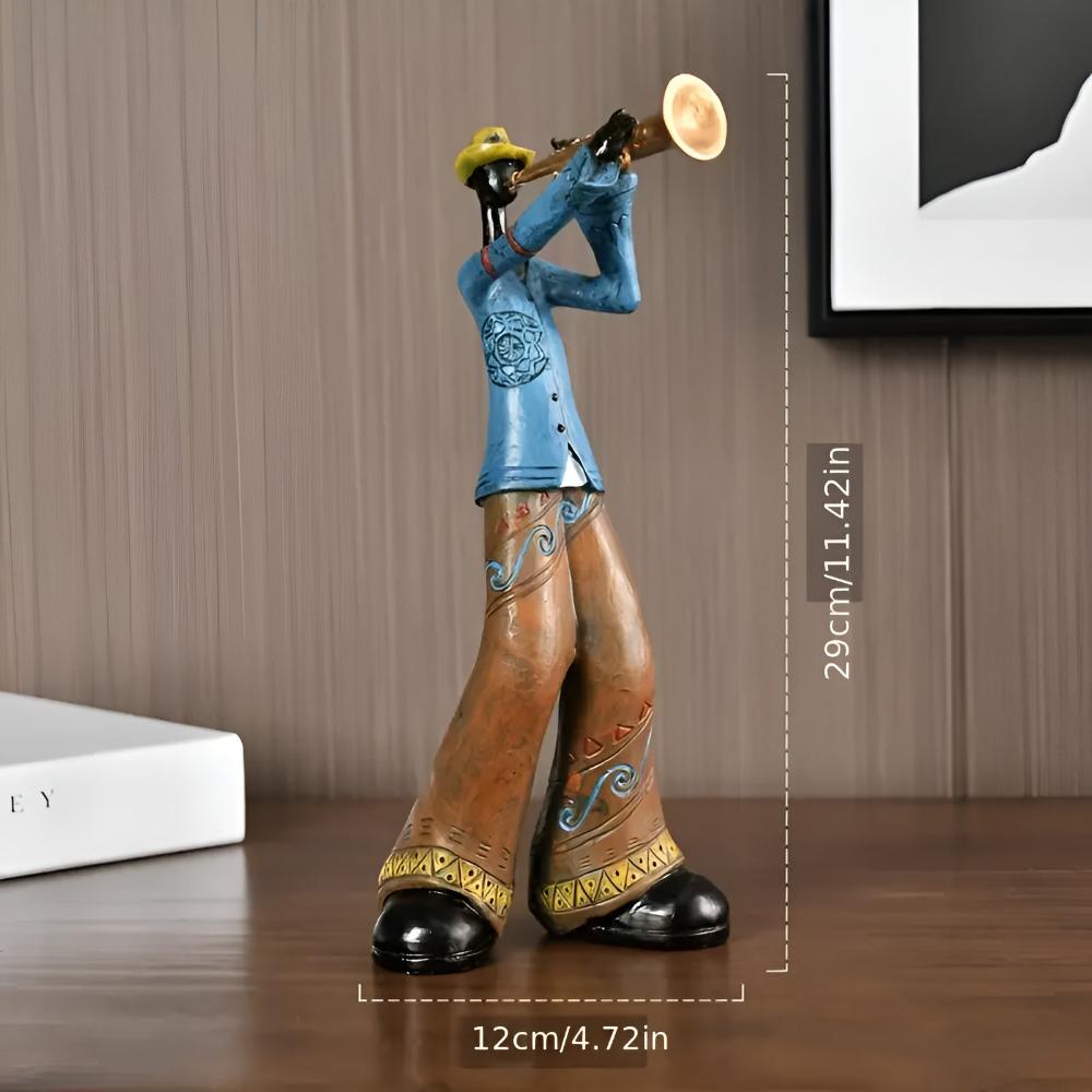 Jovial Figurine - Premium Resin, Abstract Music Design
