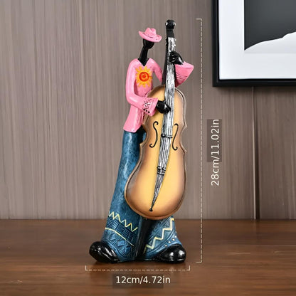 Jovial Figurine - Premium Resin, Abstract Music Design