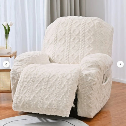 Jovian Recliner Cover - Jacquard Stretch, Modern Design Slipcover