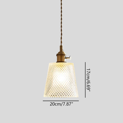 Adjustable Height Pendant Light with Clear Glass Shade Bronze Finish for Dining Table Kitchen Island Living Room Overhead Lighting