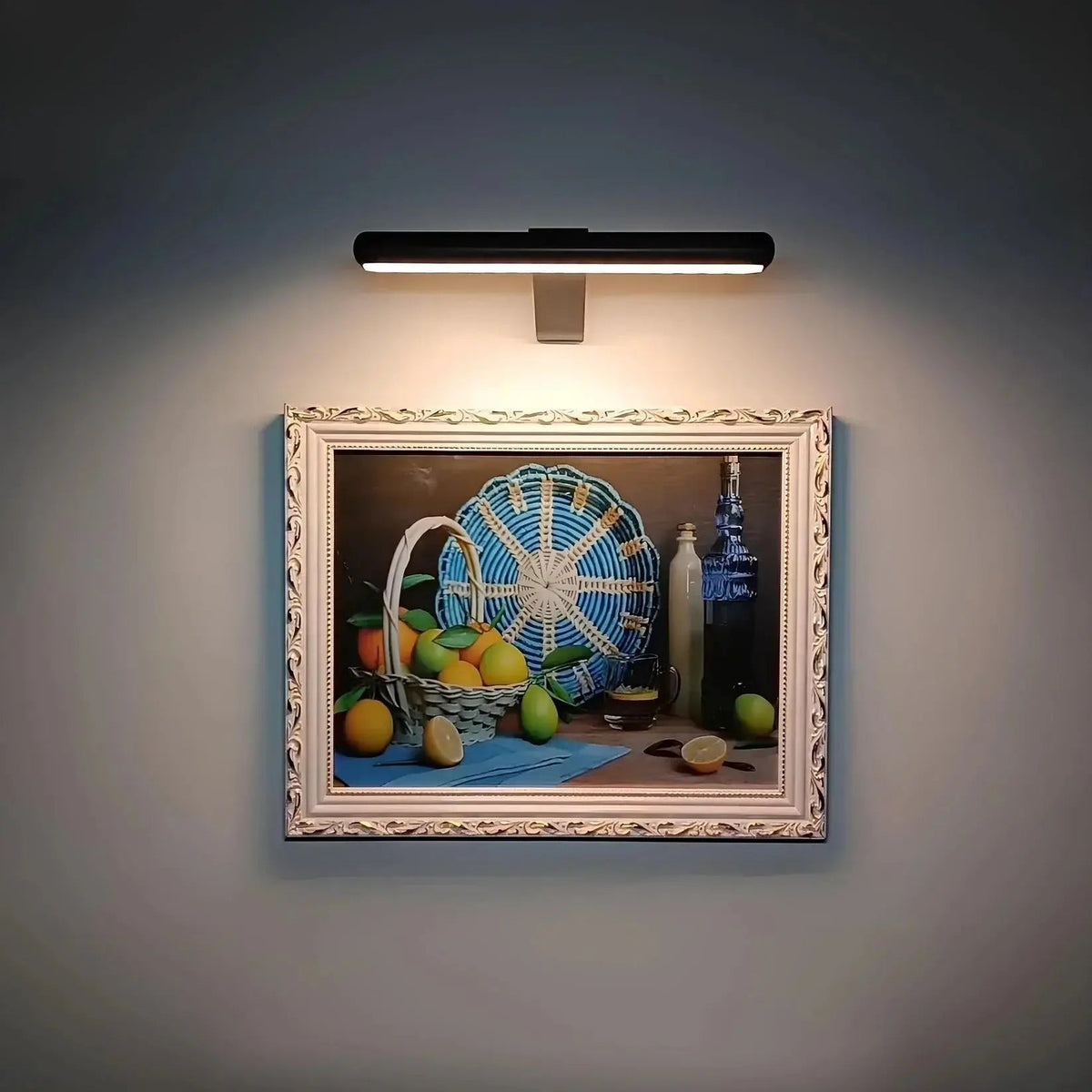 Rechargeable Picture Light LED Wall Mount Clip-On Art Accent Lamp with 360° Rotating Head Adjustable Brightness for Paintings Frames Gallery