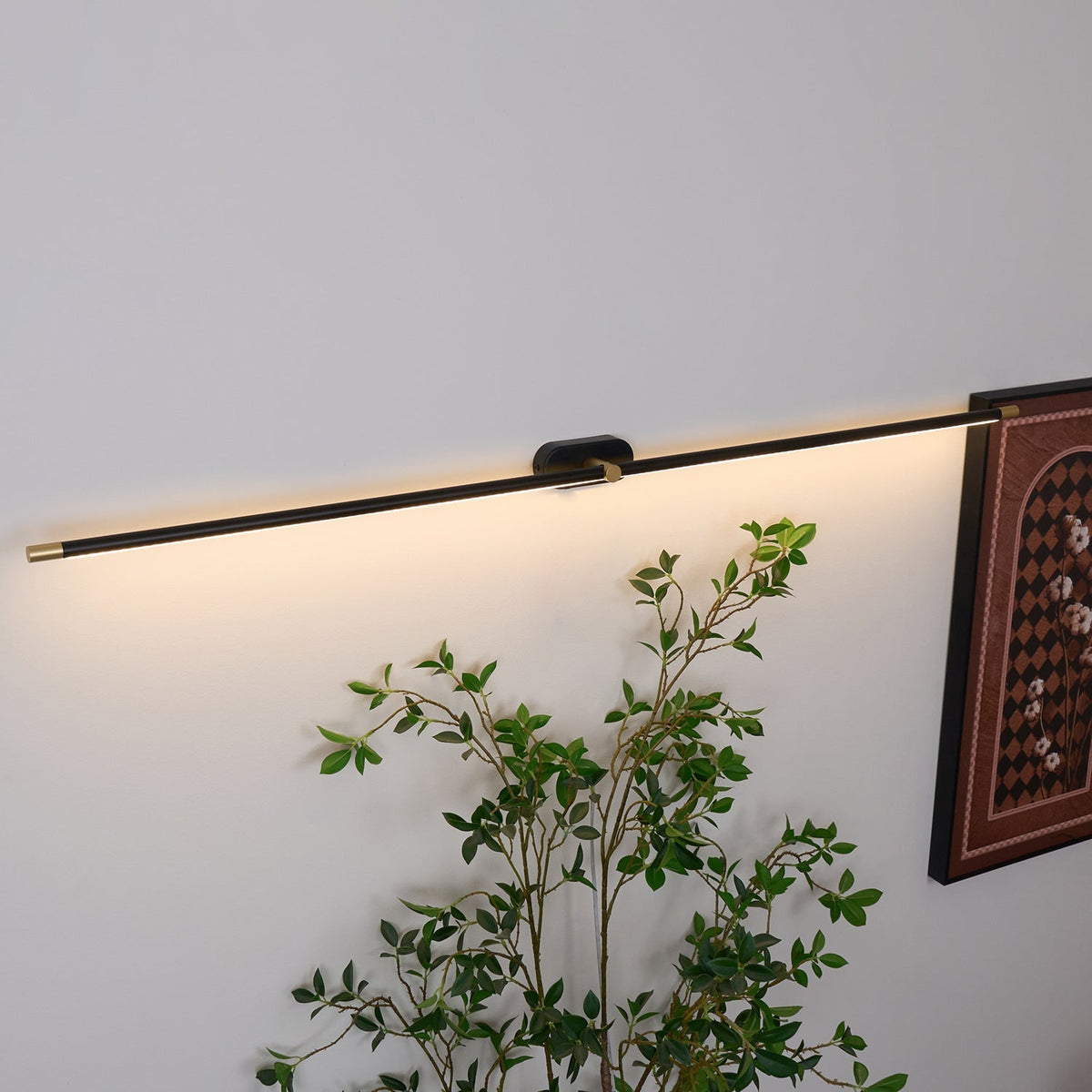 Metal Picture Light with Integrated LED 27-Inch to 50-Inch Artwork Accent Fixture Warm Glow for Gallery Walls & Hallways Modern Slim Profile