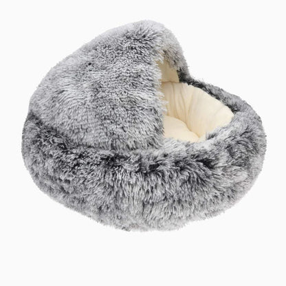 Hooded Pet Cave Bed for Cats & Small Dogs – Cozy Enclosed Sleeping Den with Plush Cushion & Machine-Washable Cover in Multiple Sizes