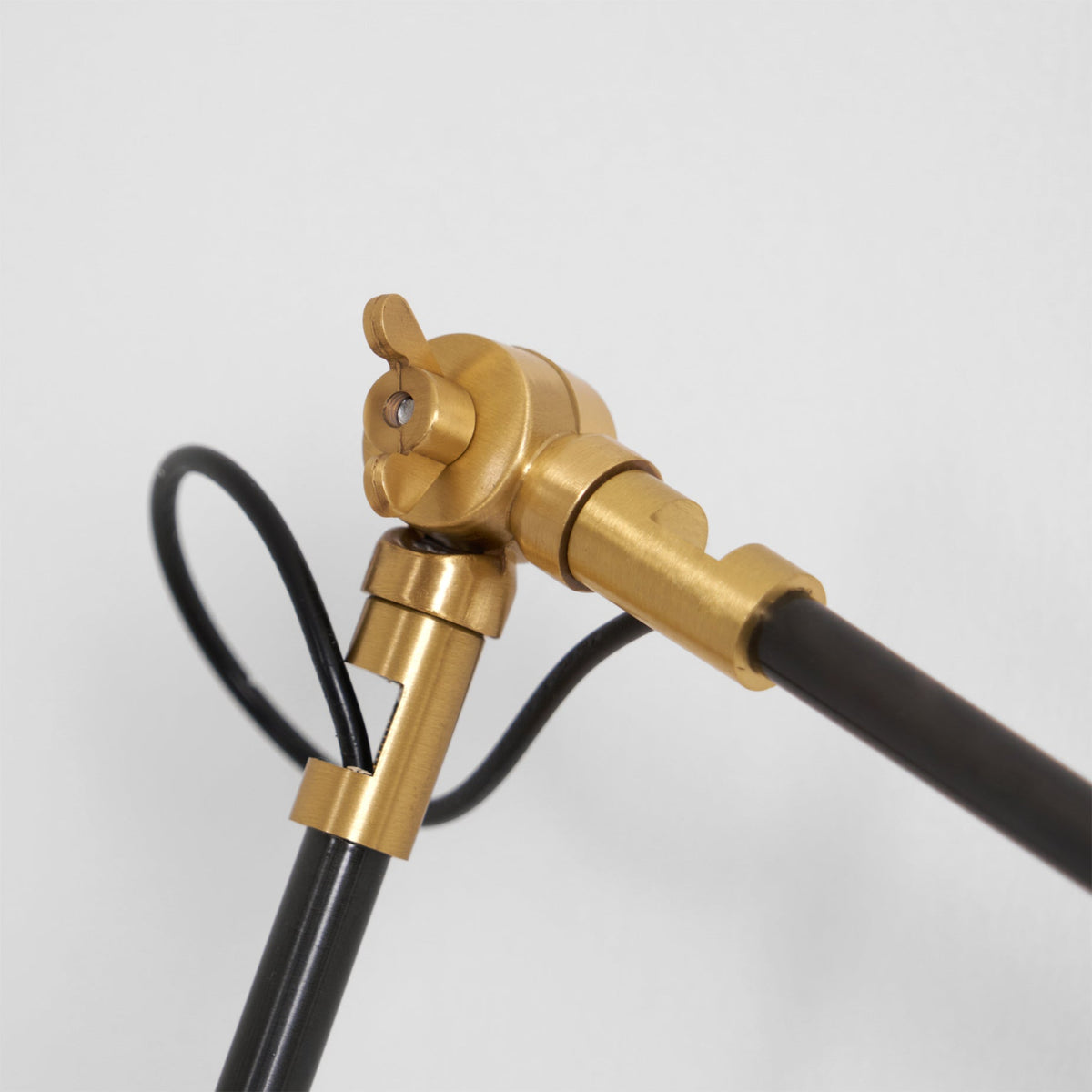 Articulating Wall Sconce Brass & Wood 27 inch Pivoting Arm Task Light for Bedside Reading Office Study Workspace