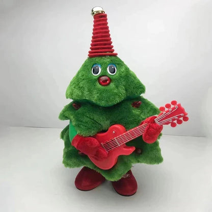Animated Musical Holiday Tree Plush Toy for Kids & Home Decor