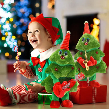 Animated Musical Holiday Tree Plush Toy for Kids & Home Decor