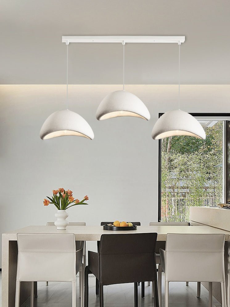 Spherical Hanging Ceiling Light Fixture with Adjustable Drop Length for Kitchen Island Dining Room Bedroom | Gray White LED Compatible Indoo