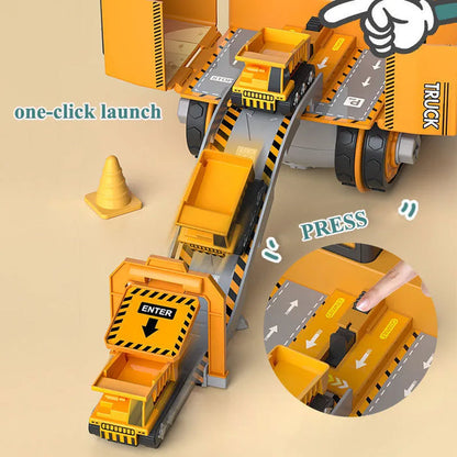 Educational Construction Vehicle Building Set for Kids Ages 4+ with 120+ Pieces & Assembly Tools