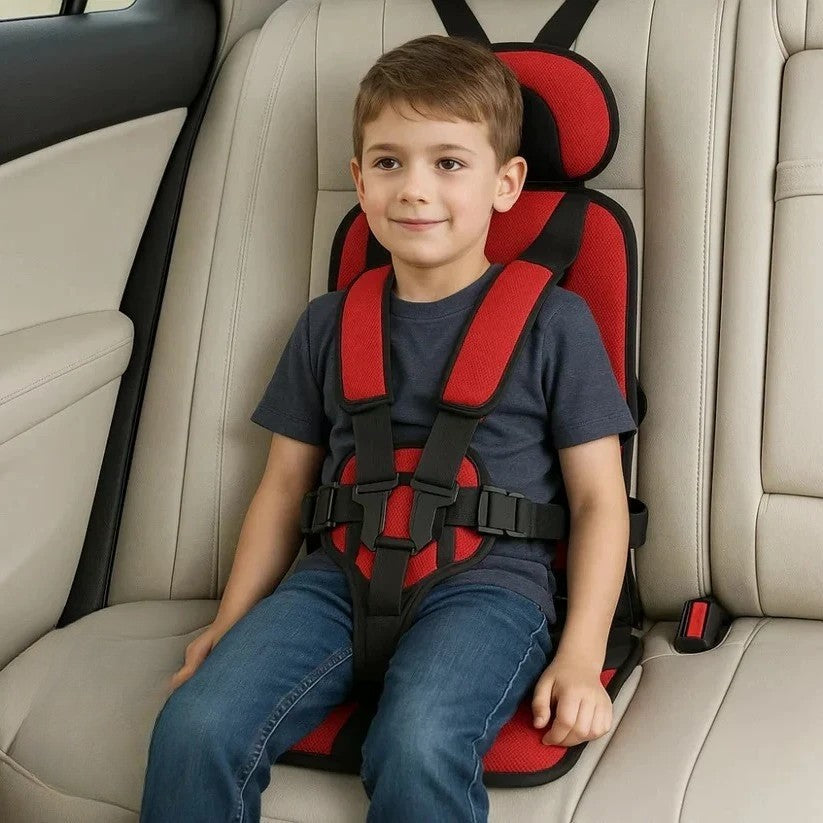 Portable Child Travel Harness Seat | Foldable Compact Design | Quick-Install 5-Point Safety System for Cars & Rideshares