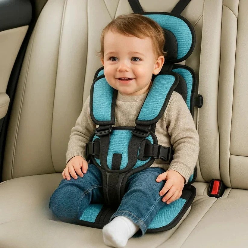 Portable Child Travel Harness Seat | Foldable Compact Design | Quick-Install 5-Point Safety System for Cars & Rideshares