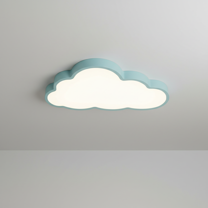 LED Cloud Flush Mount Light for Kids Room White Acrylic 16 inch Nursery Bedroom Ceiling Lamp Warm Glow 3000K