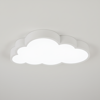 LED Cloud Flush Mount Light for Kids Room White Acrylic 16 inch Nursery Bedroom Ceiling Lamp Warm Glow 3000K