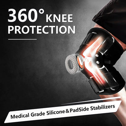 Knee Support Brace | Adjustable Hinged Design with Side Stabilizers | Optimal Stability for Sports and Recovery