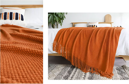 KnitCove | Manta de forro polar tejida con estilo e interior de felpa | Confort acogedor para todas las estaciones